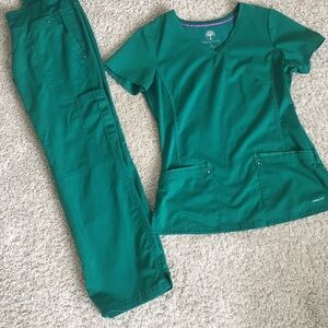 Healing Hands Green Women's Scrub Set